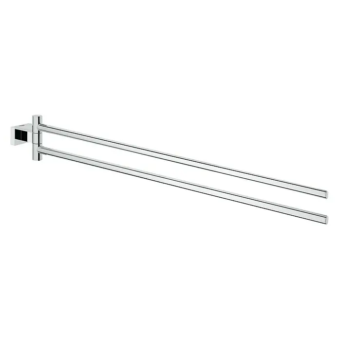 Grohe Essentials Cube Handtuchhalter - 2-armig, Chrom, Glänzend - Vorderansicht