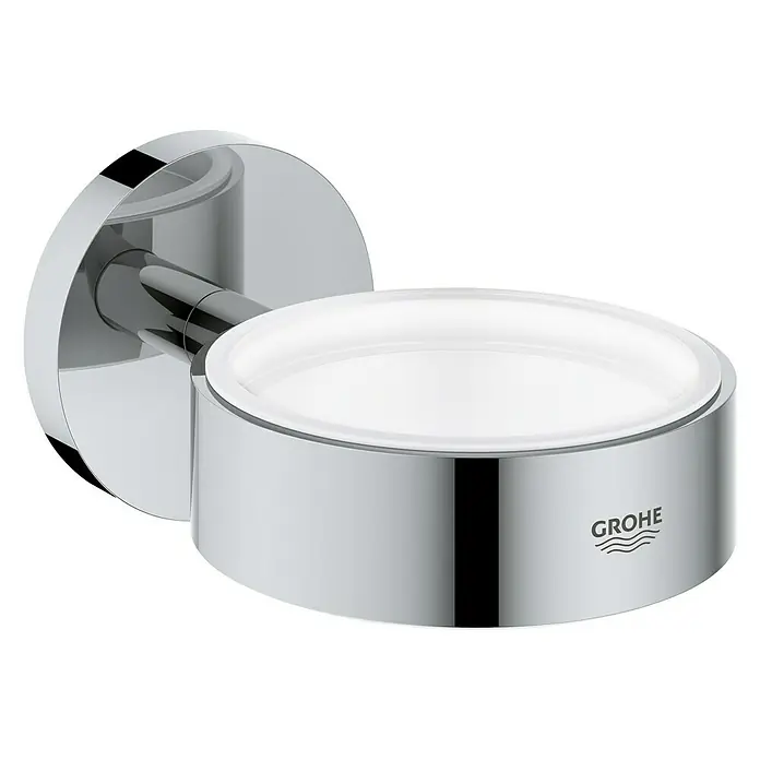 Grohe Essentials Becher- & Seifenhalter - Chrom, Glänzend - Vorderansicht