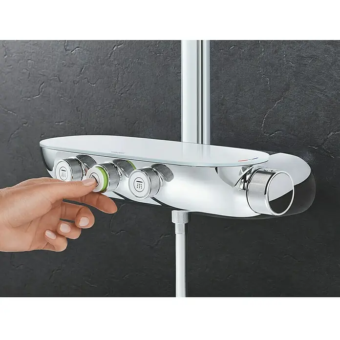 Grohe Duschsystem Rainshower SmartControl 360 - Mit Thermostatarmatur, Lochabstand: 100,6 cm, Anzahl Strahlarten: 3 Stk., Chrom - Anwendungsbeispiel
