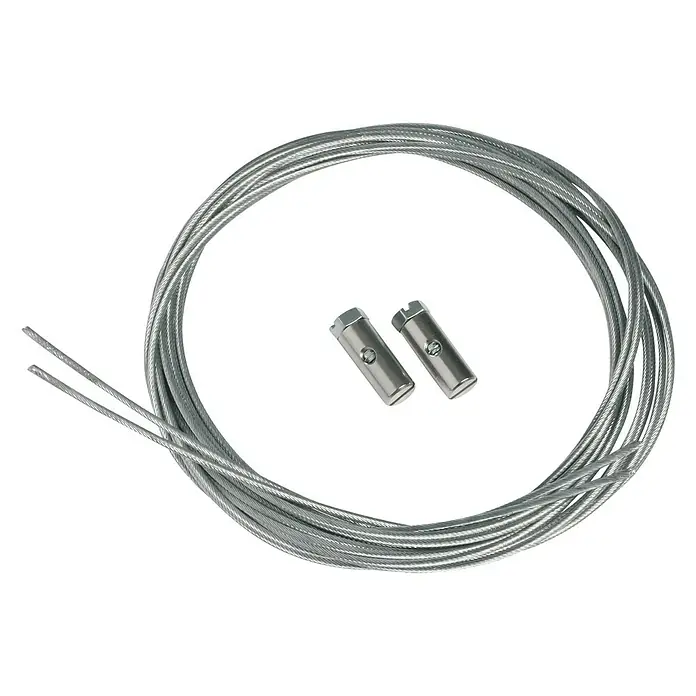 Nielsen Stahlseil - L x B: 200 cm x 1,3 mm, Passend für: Nielsen Galerieschiene Economy/Profi, Mit Schraubgleiter - Vorderansicht