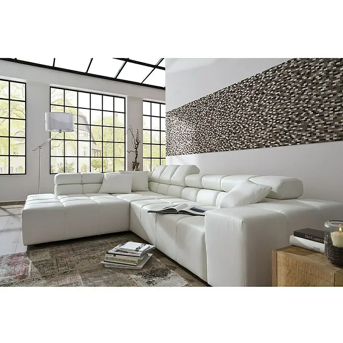 Mosaikfliese Brick 3D Mix XAM A562 - 30,1 x 30,4 cm, Silber/Kupfer, Matt - Anwendungsbeispiel