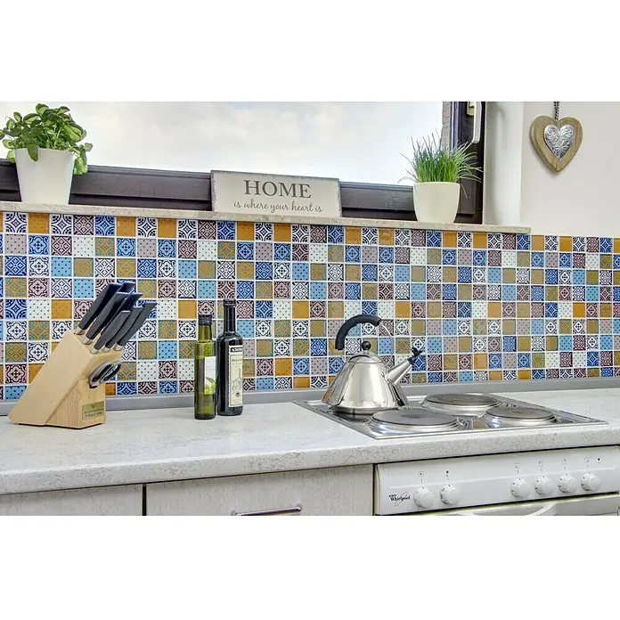 Mosaikfliese Quadrat Crystal Mix XCM 8OP2 - 30 x 30 cm, Bunt, Glänzend - Anwendungsbeispiel