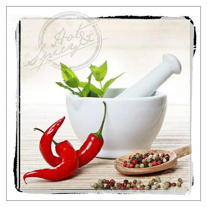 ProArt Glasbild - Hot & Spicy III, B x H: 30 x 30 cm - Vorderansicht