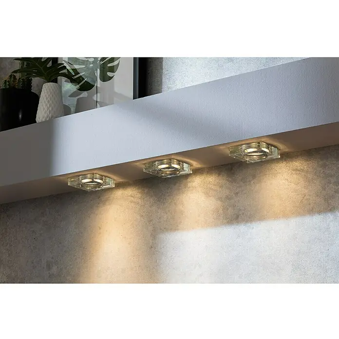 Tween Light Led-inbouwverlichtingset Tinus - 9,9 W, l x b x h: 90 x 90 x 21 mm, Aluminium, 3 st., Warm wit - Toepassingsvoorbeeld