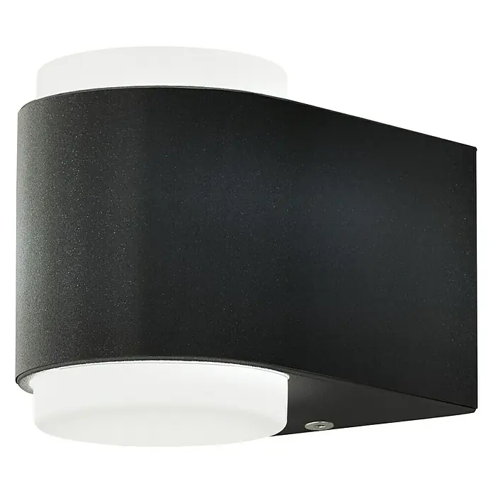 Eglo LED-Außenwandleuchte Bassano - 6 W, 12,5 x 8,5 x 9,5 cm, Anthrazit/Weiß, Weiß, IP44
