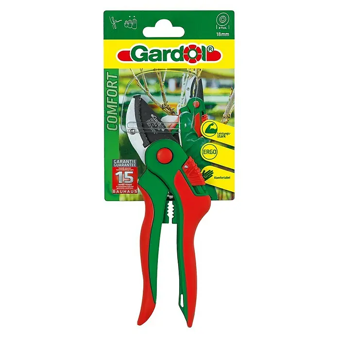 Gardol Comfort Gartenschere GSGSA 200 - Amboss, Max. Aststärke: 18 mm, 2K-Griff