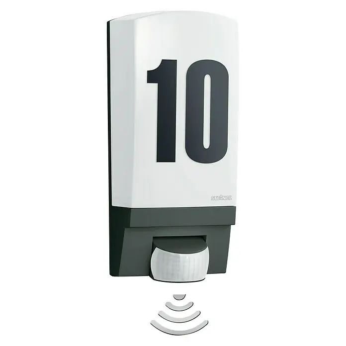 Steinel Sensor-Außenwandleuchte L 1 S SW - 60 W, 120 x 110 x 255 mm, Schwarz, IP44