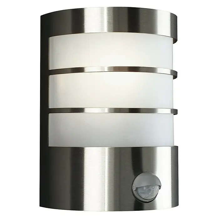 Philips Außenwandleuchte Calgary - 60 W, 190 x 140 x 110 mm, Weiß/Edelstahl, IP44