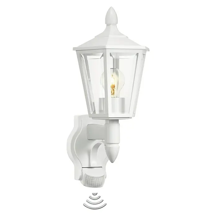 Steinel Sensor-Außenwandleuchte L 15 S WS - 60 W, 240 x 190 x 410 mm, Weiß, IP44