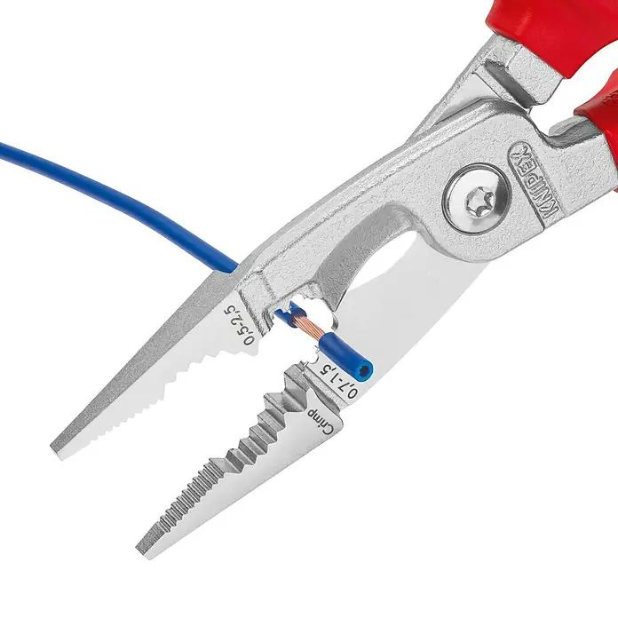 Knipex Elektro-Installationszange - Länge: 200 mm, Material Griff: Mehrkomponenten-Hülle, Verchromt