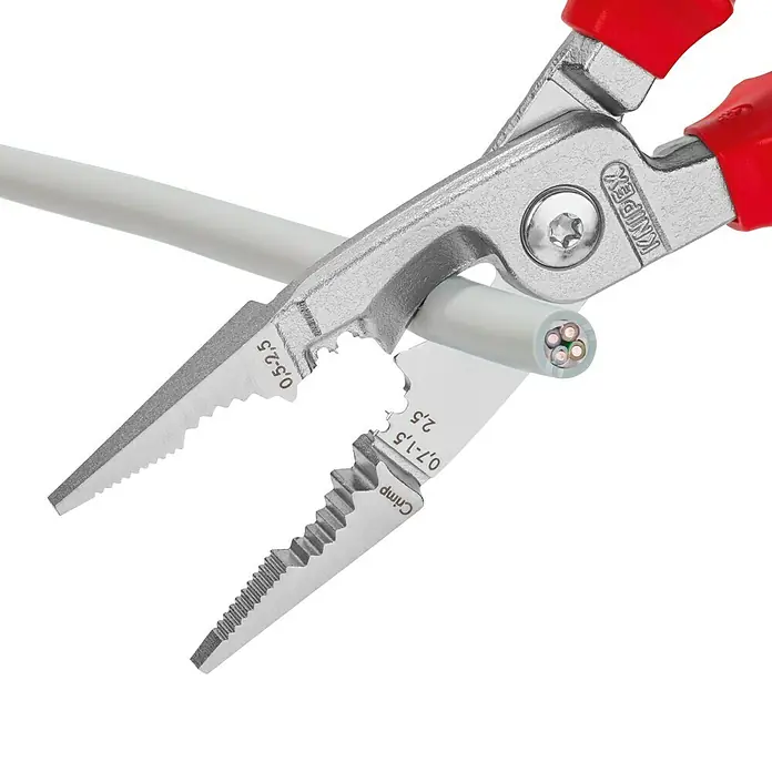 Knipex Elektro-Installationszange - Länge: 200 mm, Material Griff: Mehrkomponenten-Hülle, Verchromt