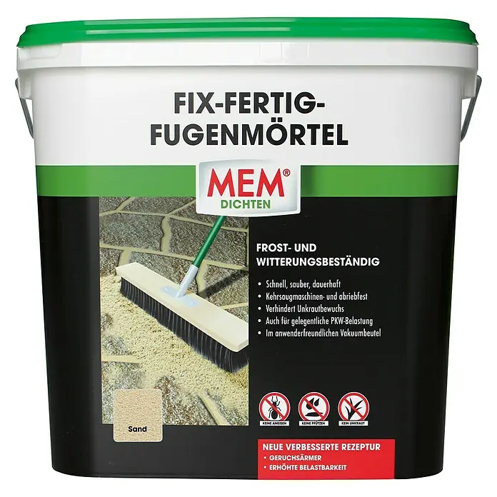MEM Fugenmörtel Fix-Fertig - Sandgrau, 12,5 kg