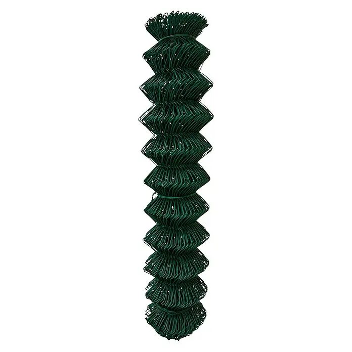 H+S Zauntechnik Viereckgeflecht PVC - L x H: 15 x 1,5 m, Moosgrün, Kunststoffummantelt, Maschenweite: 60 x 60 mm