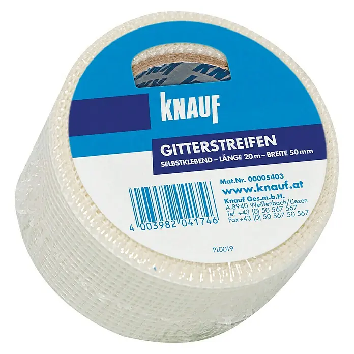 Knauf Gitterbewehrungsstreifen - 20 m x 50 mm, Selbstklebend