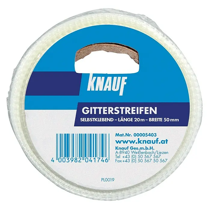 Knauf Gitterbewehrungsstreifen - 20 m x 50 mm, Selbstklebend