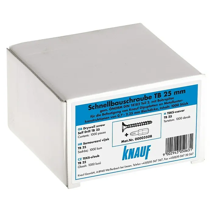 Knauf Schnellbauschraube TB - Durchmesser: 3,5 mm, Länge: 35 mm, 1.000 Stk.