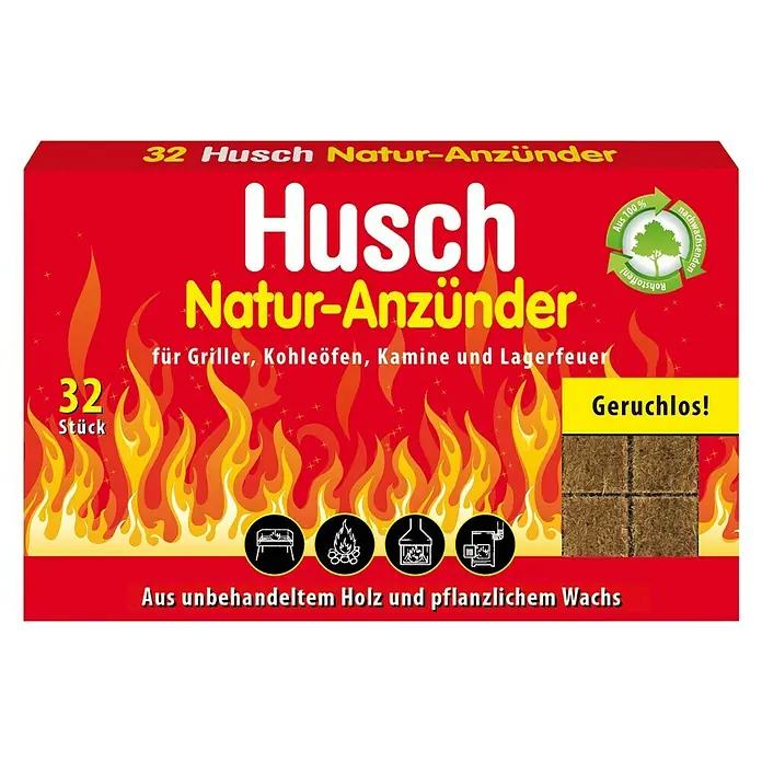 Husch Anzünder Natur - 32 Stk.