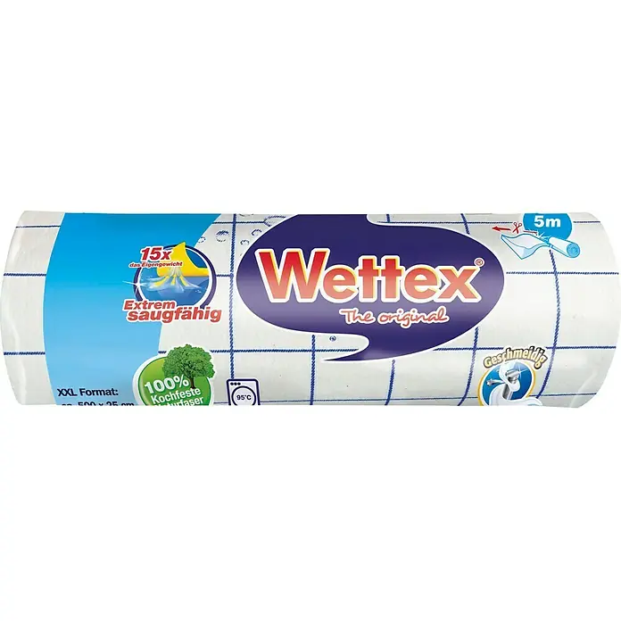 Wettex Schwammtuch Rolle - 1 Stk., Weiß, Blau