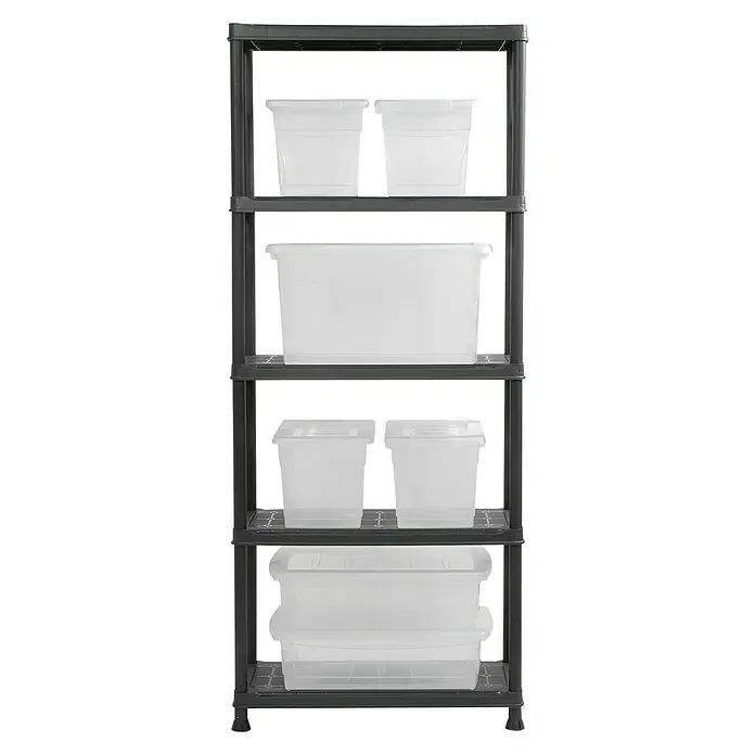 Regalux Plastični regal - 32 x 74 x 176 cm, Nosivost: 25 kg/polica