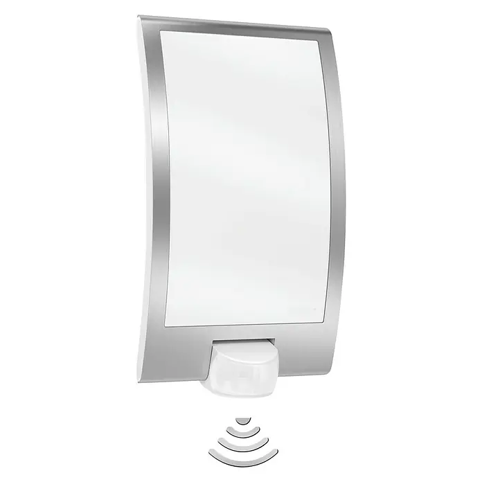 Steinel Sensor-Außenwandleuchte L 22 S EDELSTAHL - 60 W, 28,6 x 16,2 x 8,9 cm, Edelstahl, IP44