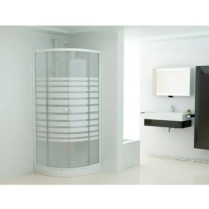 Sanotechnik Runddusche - 90 x 90 x 190 cm, Weiß