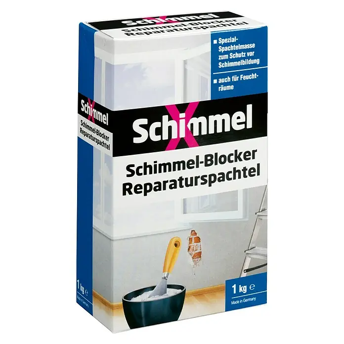 SchimmelX Schimmelblocker Reparaturspachtel - Weiß, 1 kg