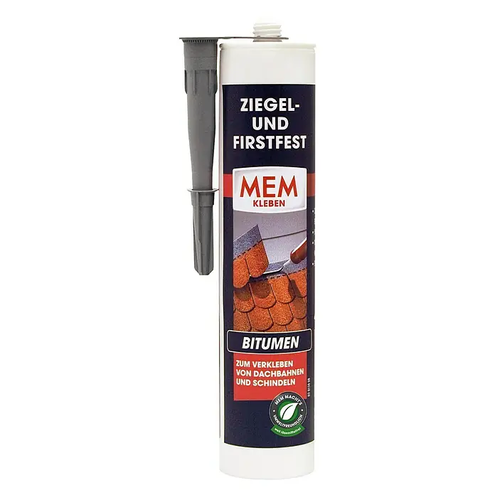 MEM Bitumenkleber Ziegel- & Firstfest - 3 x 445 g, Dunkelbraun, Lösemittelfrei, Bitumenbasiert