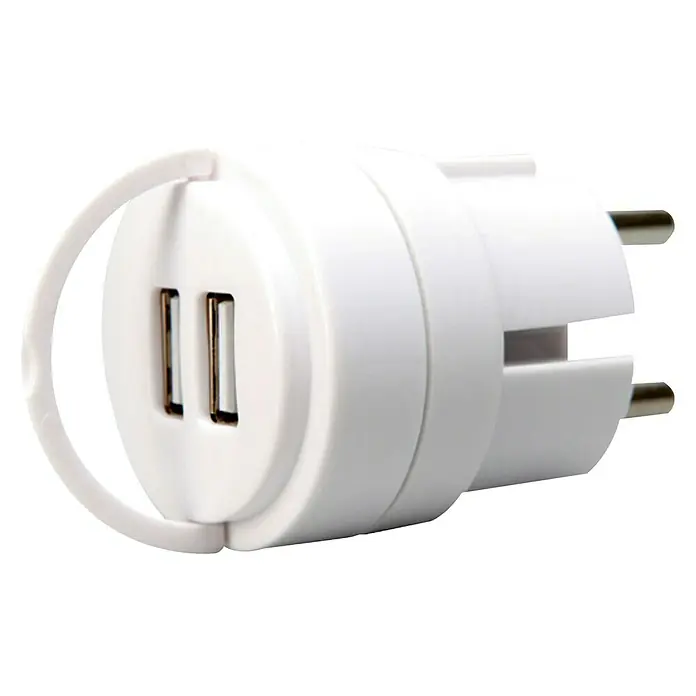 Voltomat USB mrežni adapter - 1 x utikač sa zaštitnim kontaktom (tip F), Plastika