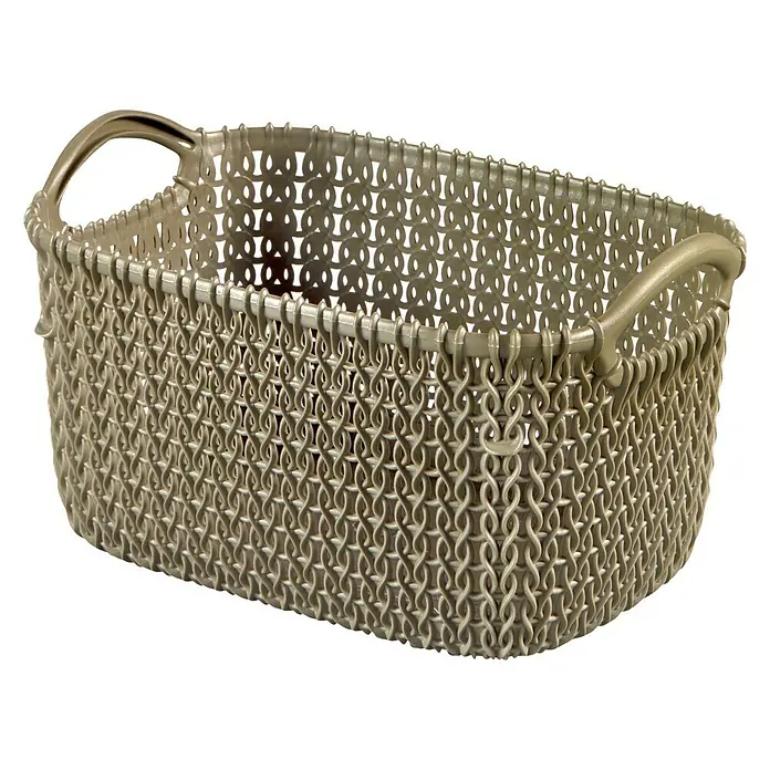 Curver Knit Cesta - Marrón, 3 l, Resina
