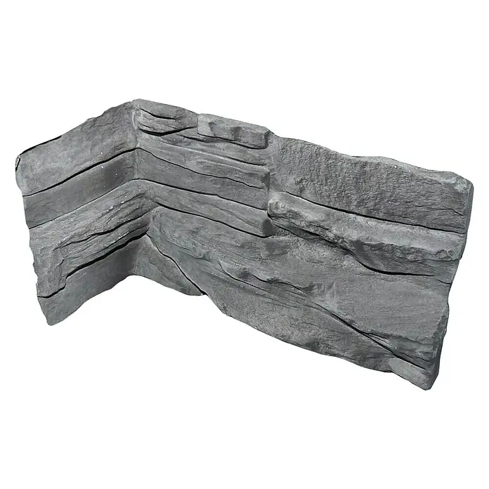 Dominart Dekorativna kutna obloga Sootblack - D x Š x V: 7,7 x 17,6 x 11,2 mm, Crne boje, Izgled kamena