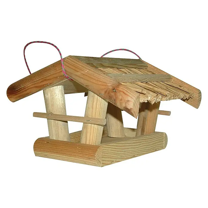 Dobar Vogelfutterhaus - Hellbraun, 21 x 25 x 15 cm - Linke Seitenansicht