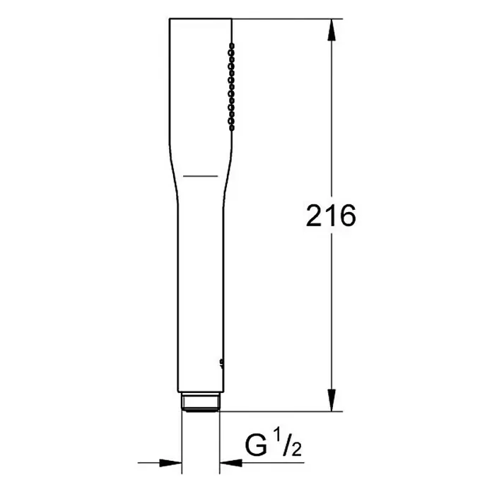Grohe Handbrause Vitalio Get - Anzahl Funktionen: 1 Stk., Chrom - Vorderansicht