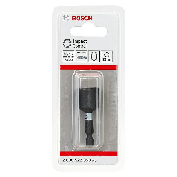 Bosch Umetak za nasadni ključ - Širina ključa: 13 mm, Veličina prihvata: ¼″ vanjski šesterokutni - Pogled sprijeda