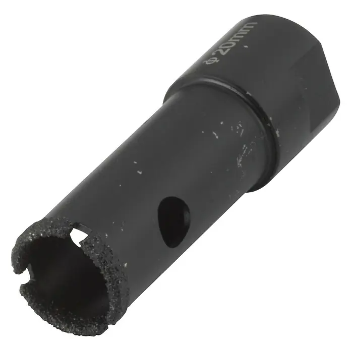 Wolfcraft Dijamantna kruna za bušenje rupa Ceramic - Promjer provrta: 20 mm, Dubina reza: 45 mm, M14 navoj - Pogled sprijeda