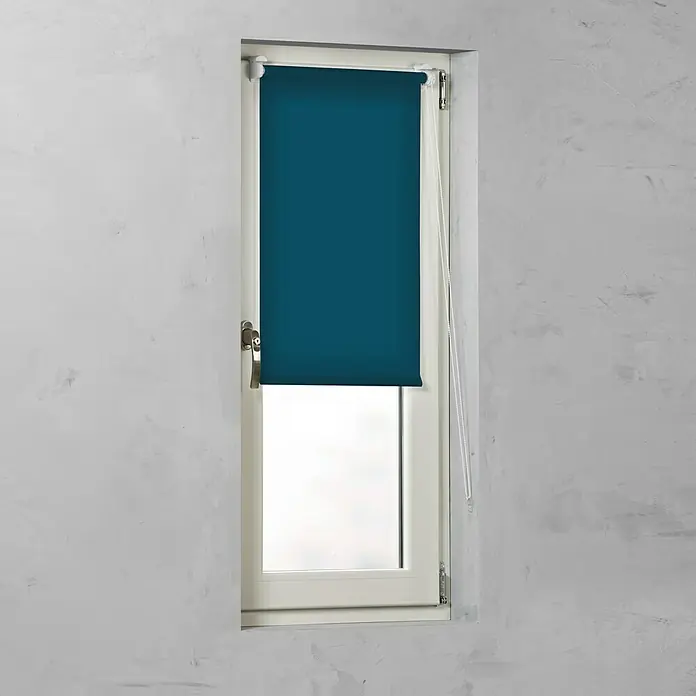 Expo Ambiente Rollo Mini - B x H: 90 x 210 cm, Blau, Tageslichtdurchlässig - Vorderansicht