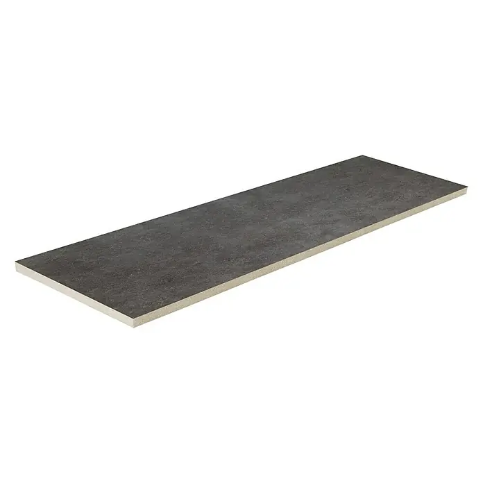 Esterno 20 T by Palazzo Terrassenfliese Basalt - 40 x 120 x 2 cm, Schwarz, Matt