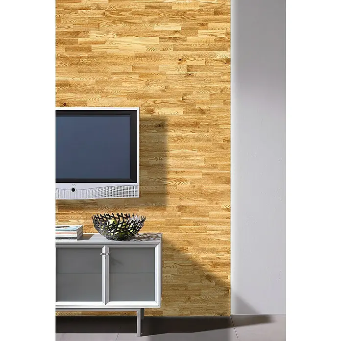 Wodewa Echtholzriemchen Allgäu 003 - Anfallende Länge: 200/400 mm, Breite: 50 mm, Stärke: 4 mm, Inhalt: 1 m² - Stimmungsaufnahme