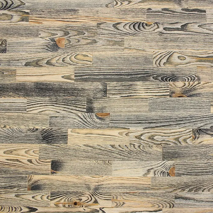 Wodewa Echtholzriemchen Allgäu 004 - Anfallende Länge: 200/400 mm, Breite: 50 mm, Stärke: 4 mm, Inhalt: 1 m² - Vorderansicht