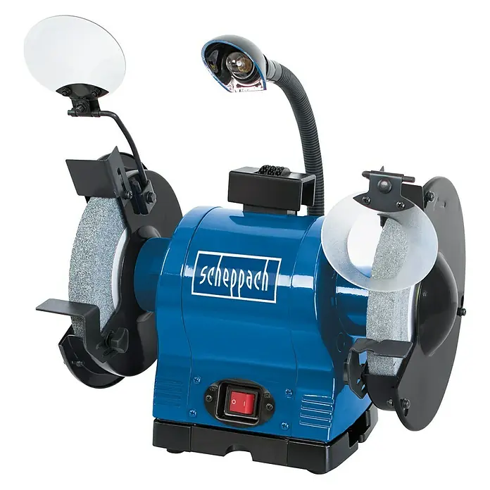 Scheppach Doppelschleifer BG 200 - 550 W, 2.850 U/min, Durchmesser Schleifscheibe: 200 mm - Vorderansicht