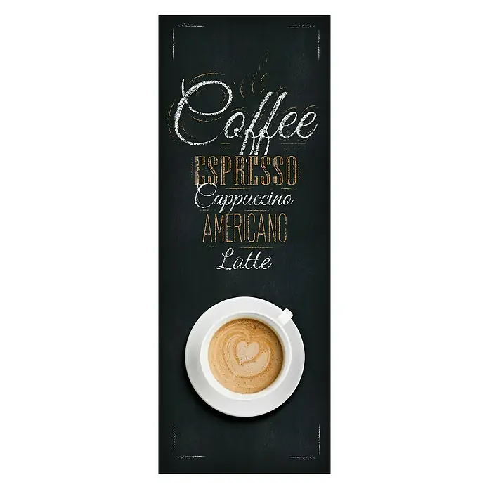 Glasbild - Coffee Americano, B x H: 30 x 80 cm - Vorderansicht