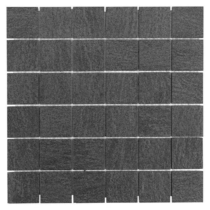 Mosaikfliese Line - 30 x 30 cm, Grau, Matt - Vorderansicht