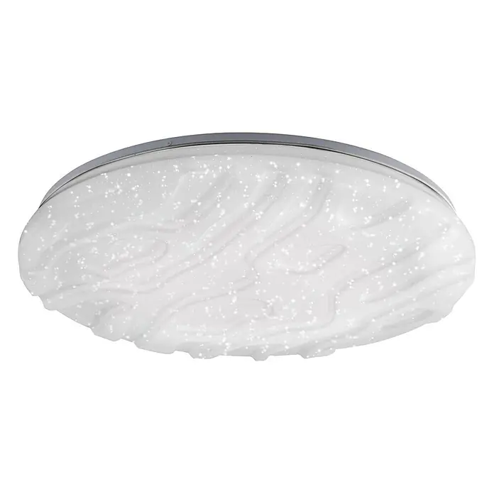LeuchtenDirekt Okrugla stropna LED svjetiljka Ria - 36 W, Ø x V: 60 x 8 cm, Bijele boje, Neutralno bijelo - Pogled odozdo