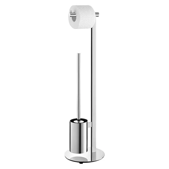 Zack Scala WC-Kombi-Bürstengarnitur - Höhe: 72 cm, Edelstahl, Glänzend - Vorderansicht