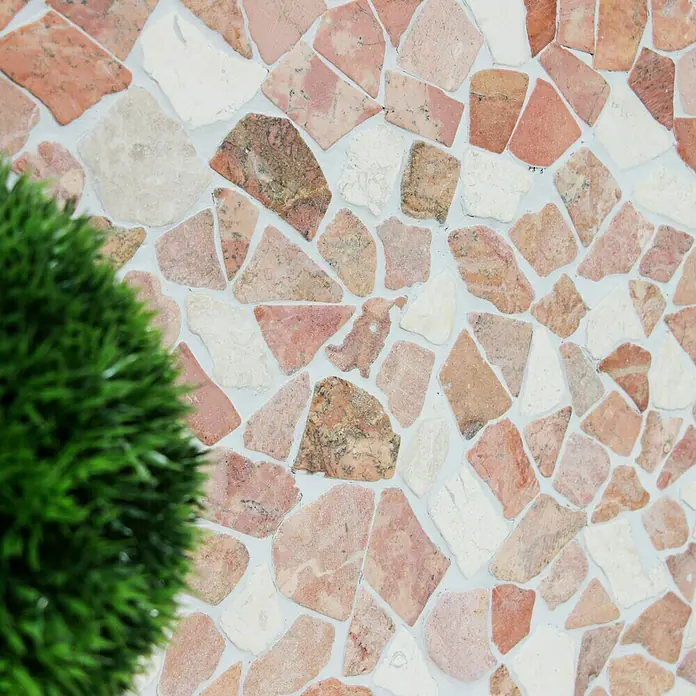 Mosaikfliese Mix CIOT 30/130 - 30,5 x 30,5 cm, Rot/Weiß, Matt - Anwendungsbeispiel