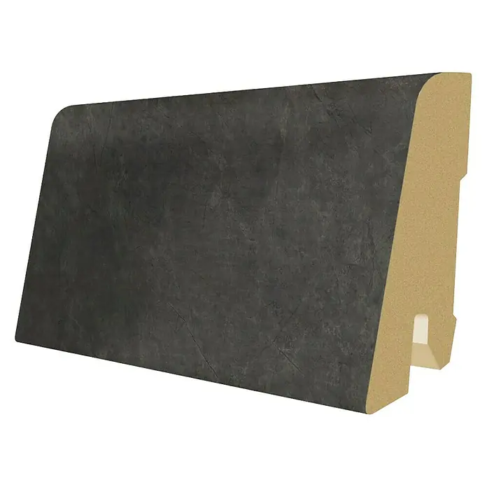 Egger Sockelleiste Schiefer Anthrazit - 2,4 m x 17 mm x 60 mm, Gerade - Rechte Seitenansicht