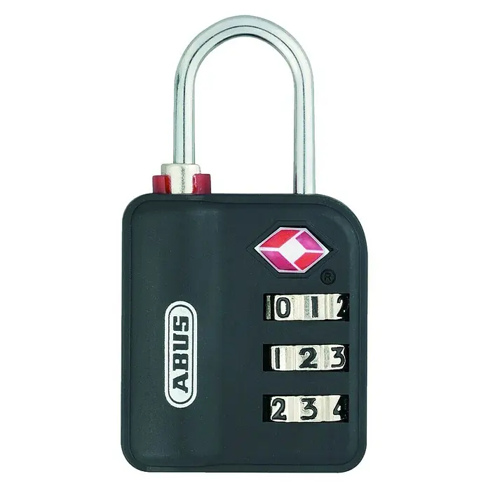 Abus Vorhängezahlenschloss 147 TSA - L x B x H: 14 x 33 x 60 mm, Zahlenschloss mechanisch - Vorderansicht