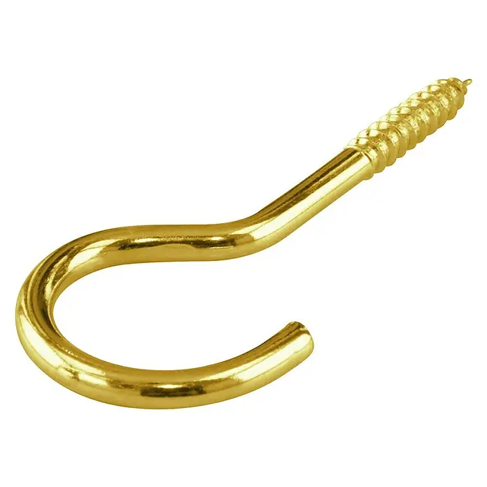 Stabilit Kuka za uvijanje - Ø x D: 2,6 x 30 mm, 6 Kom., Navoj za drvo, Mjed, Savijeni oblik - Pogled odozgo