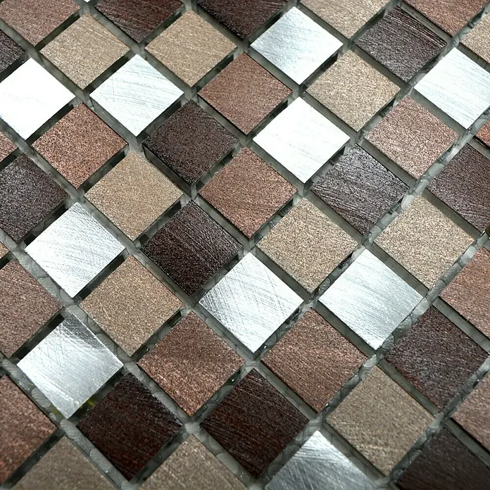 Mosaikfliese Mix XAM A971 - 31,7 x 31,7 cm, Kupfer, Matt