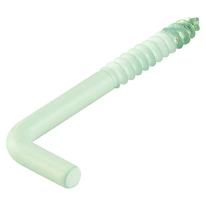Stabilit Schraubhaken - Ø x L: 2 x 20 mm, 8 Stk., Holzgewinde, Weiß, Gerade - Ansicht von oben