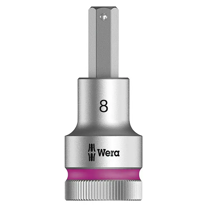 Wera Zyklop Umetak za nasadni ključ - Unutarnji šesterobridni vijci, Širina ključa: 8 mm, ½″ - Pogled sprijeda
